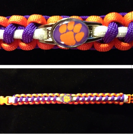 Clemson Inspired Paracord/Survival Bracelet