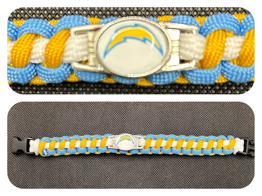 San Diego Chargers Inspired Paracord/Survival Bracelet