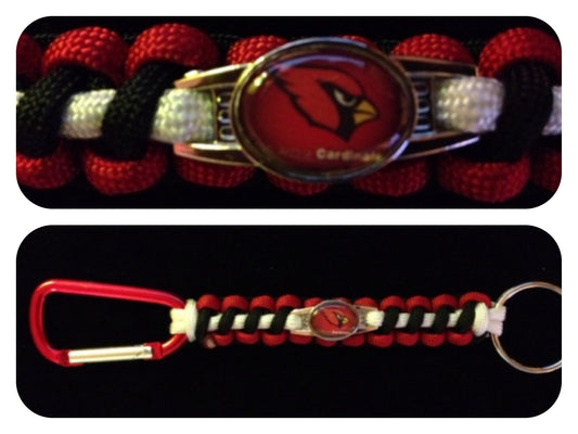 Arizona Cardinals Inspired Paracord/Survival Keychain