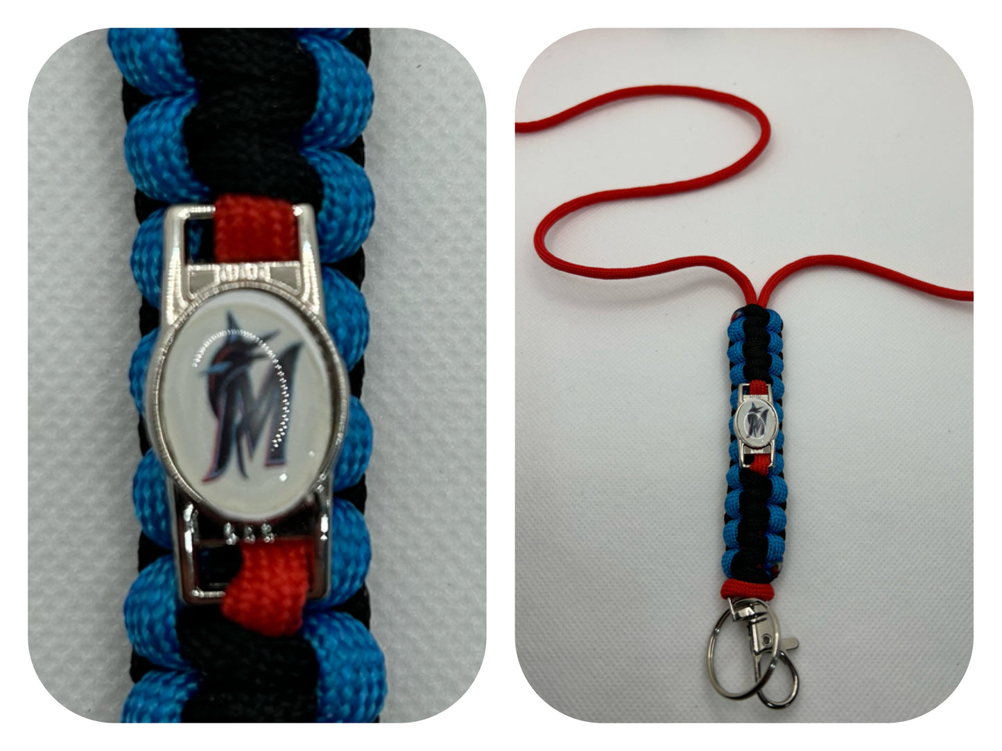 Miami Marlins Inspired Paracord/Survival Lanyard