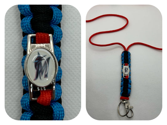 Miami Marlins Inspired Paracord/Survival Lanyard