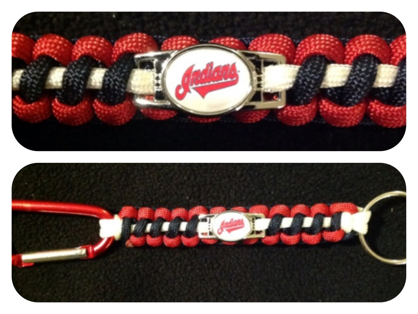 Cleveland Indians Inspired Paracord/Survival Keychain