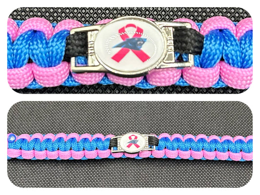 Carolina Panthers Inspired BCA Paracord/Survival Bracelet