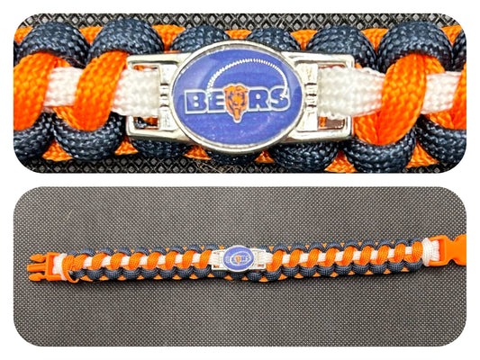 Chicago Bears Inspired Paracord/Survival Bracelet