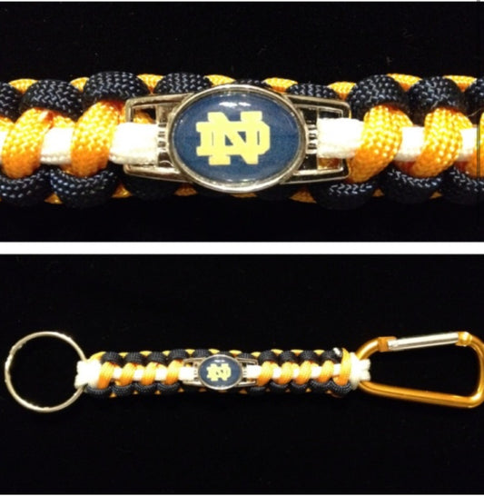 Notre Dame Inspired Paracord/Survival Keychain