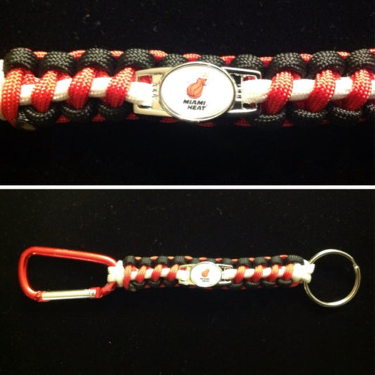 Miami Heat Inspired Paracord/Survival Keychain