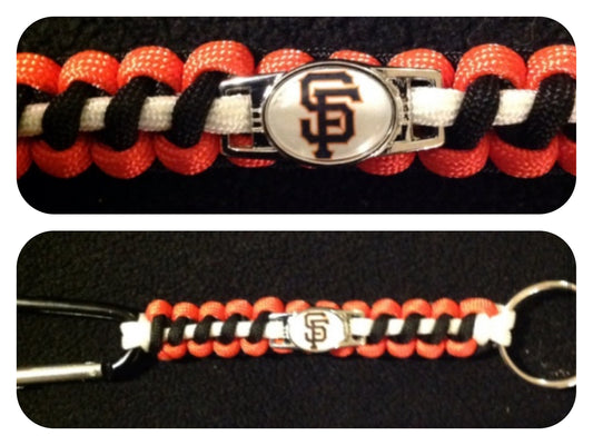 San Francisco Giants Inspired Paracord/Survival Keychain