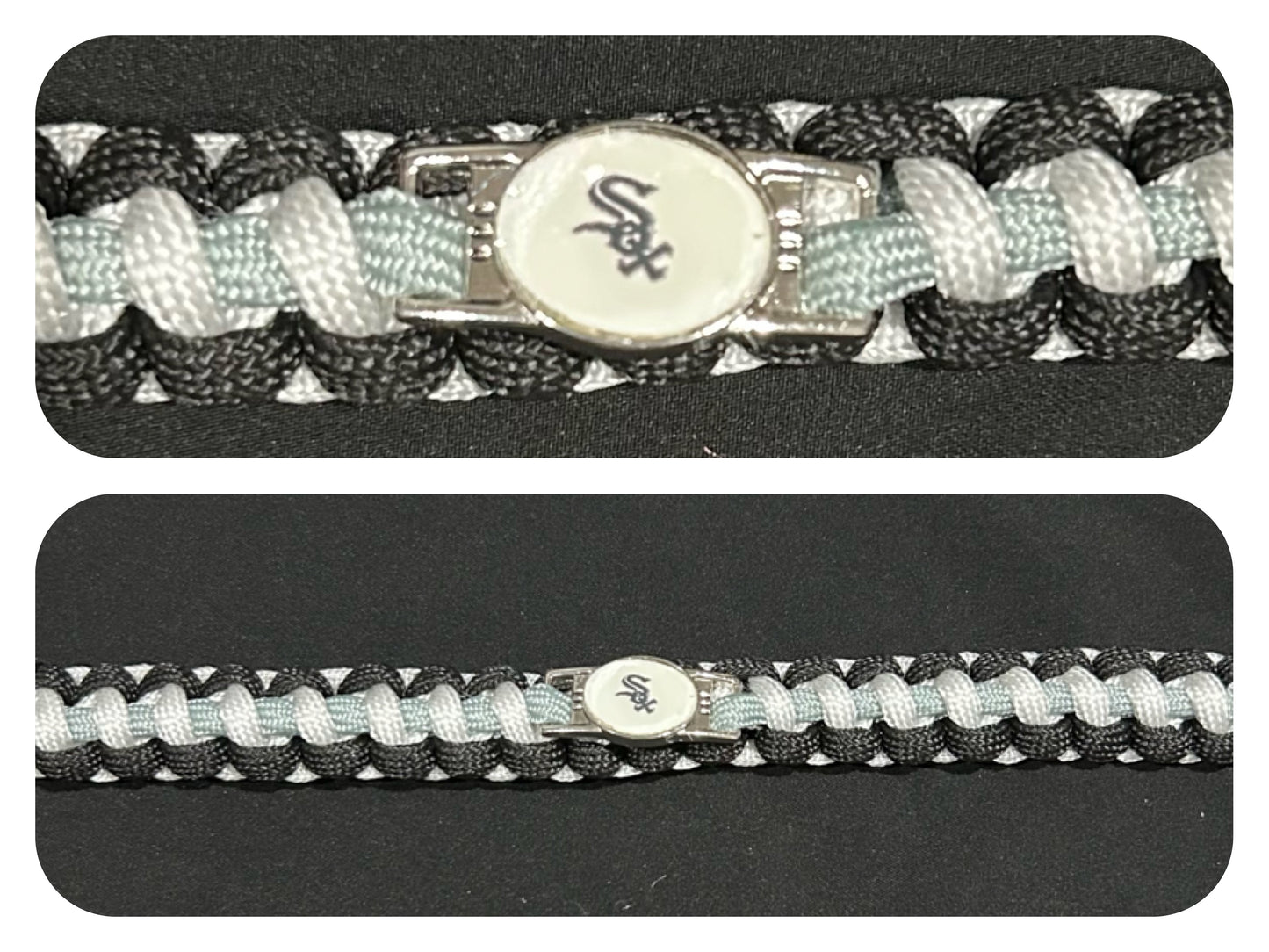 Chicago Whitesox Inspired Paracord/Survival Bracelet