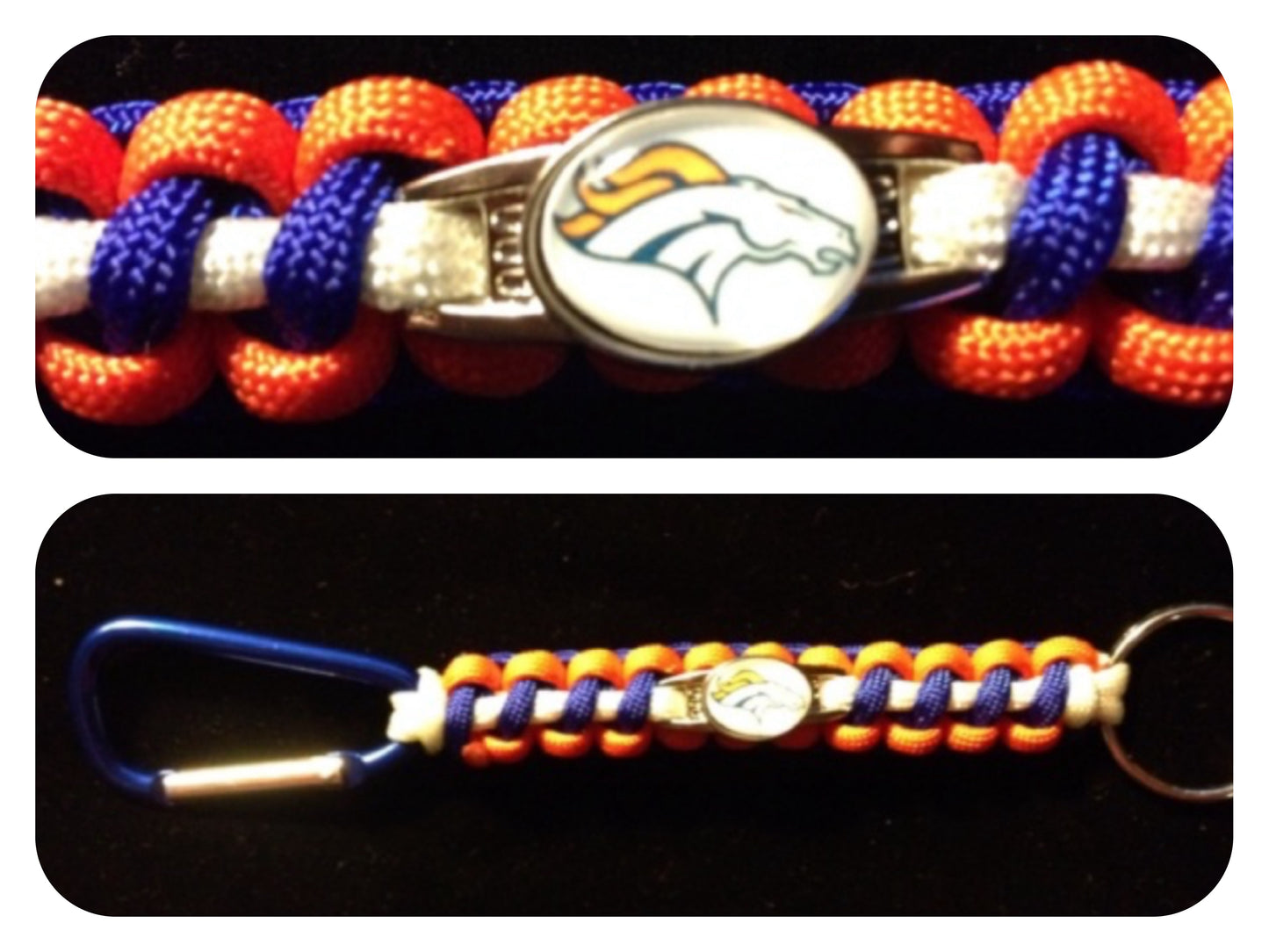 Denver Broncos Inspired Paracord/Survival Keychain