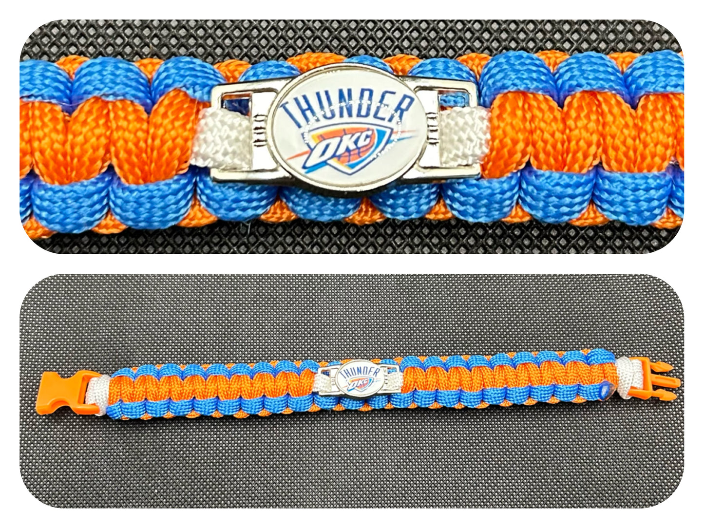 Oklahoma City Thunder Inspired Paracord/Survival Bracelet