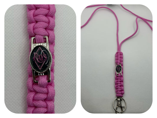 Tampa Bay Rays Pink Inspired Paracord/Survival Lanyard