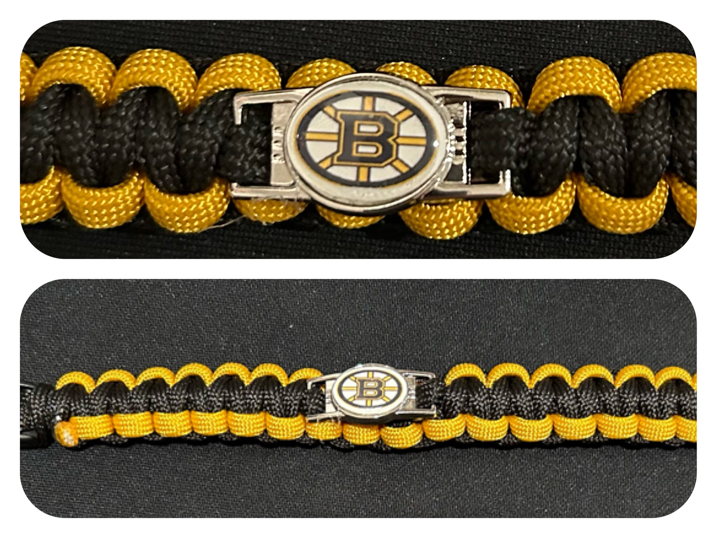 Boston Bruins Inspired Paracord/Survival Bracelet