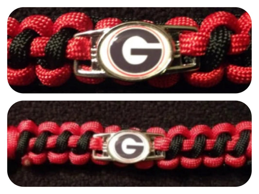 Georgia Bulldogs Inspired Paracord/Survival Bracelet