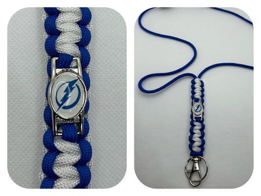 Tampa Bay Lightning Inspired Paracord/Survival Lanyard