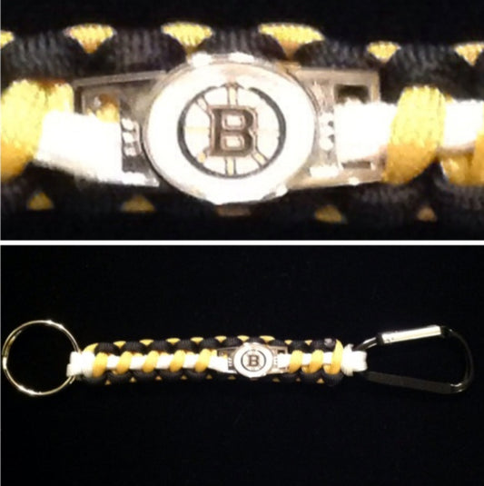 Boston Bruins Inspired Paracord/Survival Keychain