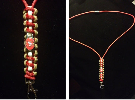 San Francisco 49ers Inspired Paracord/Survival Lanyard