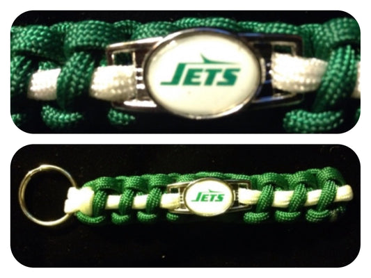 New York Jets Inspired Paracord/Survival Keychain