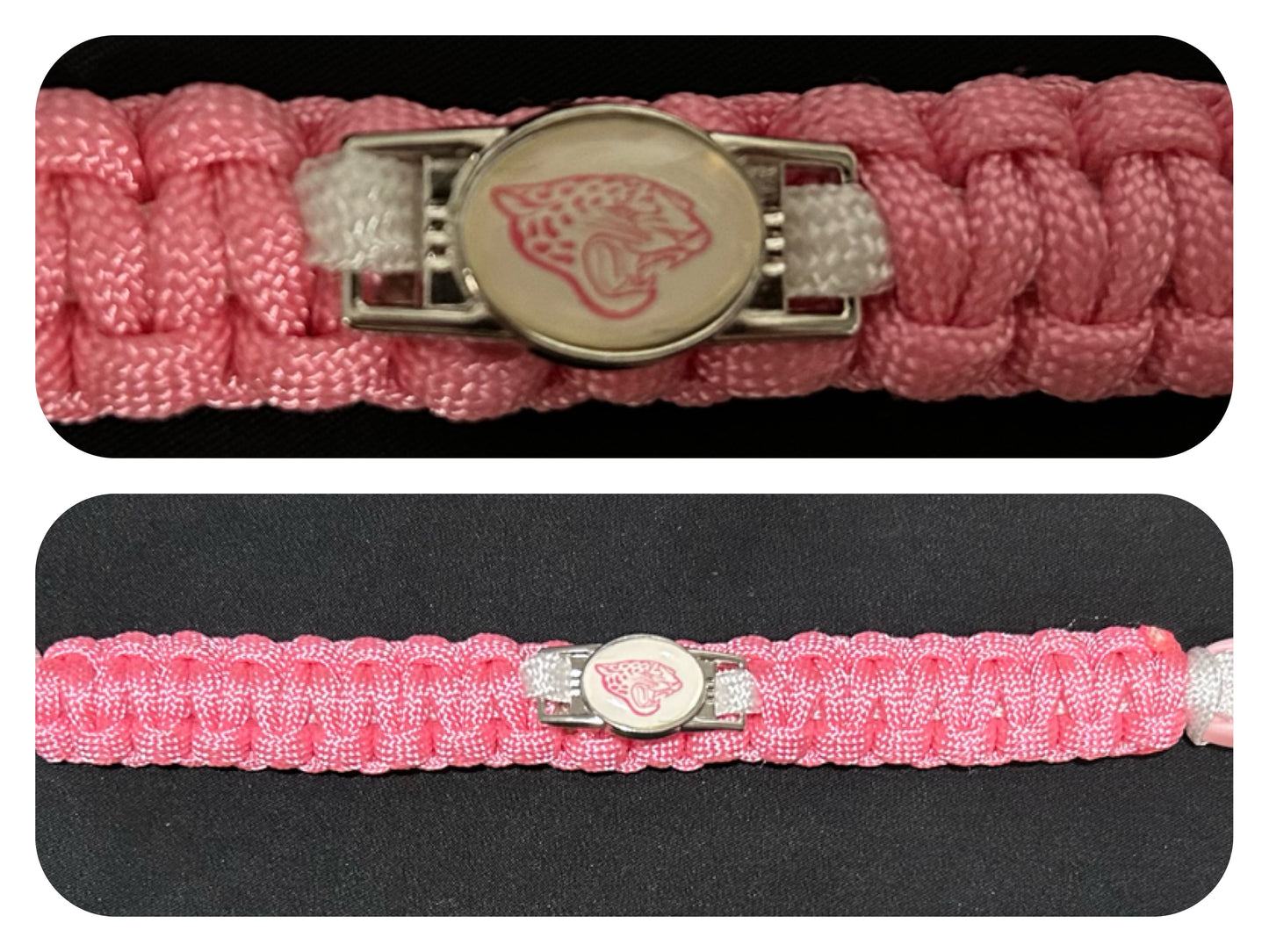 Jacksonville Jaguars (Pink) Inspired Paracord/Survival Bracelet