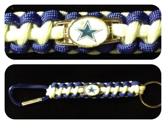 Dallas Cowboys Inspired Paracord/Survival Keychain