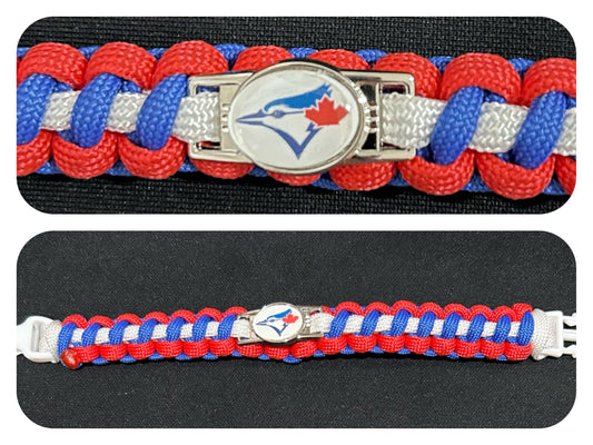 Toronto Bluejays Inspired Paracord/Survival Bracelet