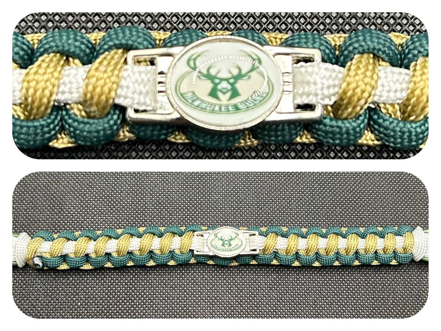 Milwaukee Bucks Inspired Paracord/Survival Bracelet