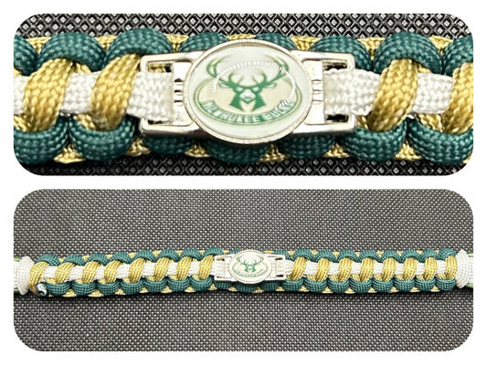 Milwaukee Bucks Inspired Paracord/Survival Bracelet