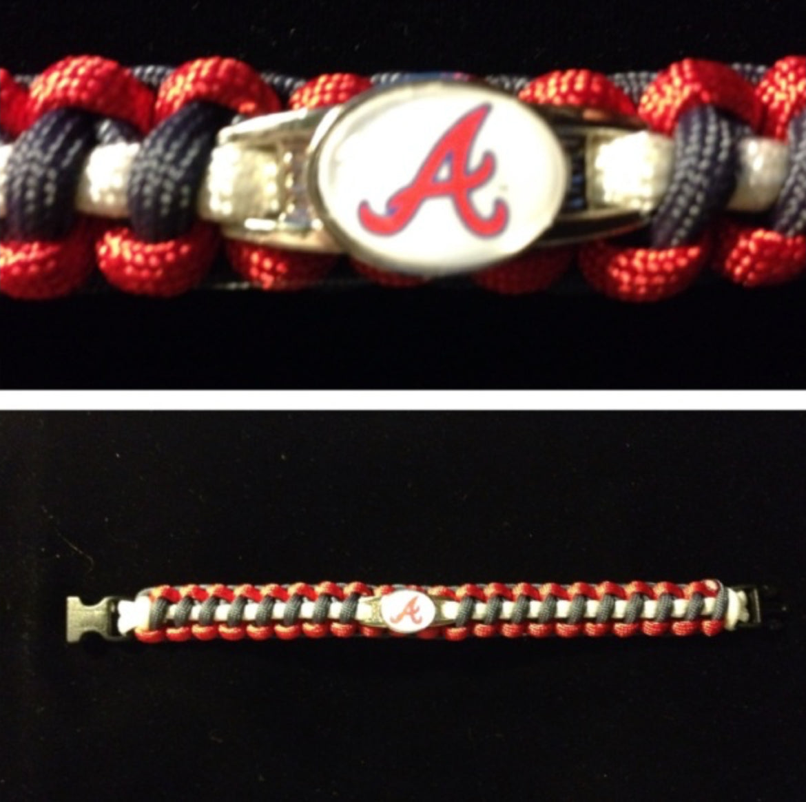 Atlanta Braves Inspired Paracord/Survival Bracelet