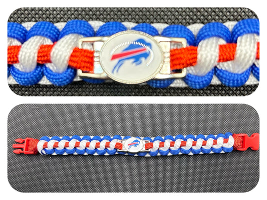 Buffalo Bills Inspired Paracord/Survival Bracelet