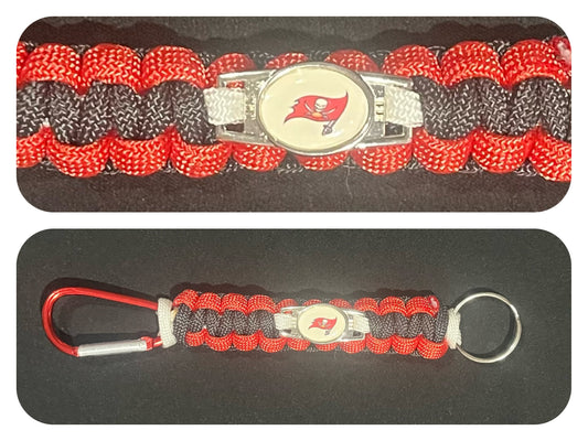 Tampa Bay Buccaneers Inspured Paracord/Survival Keychain