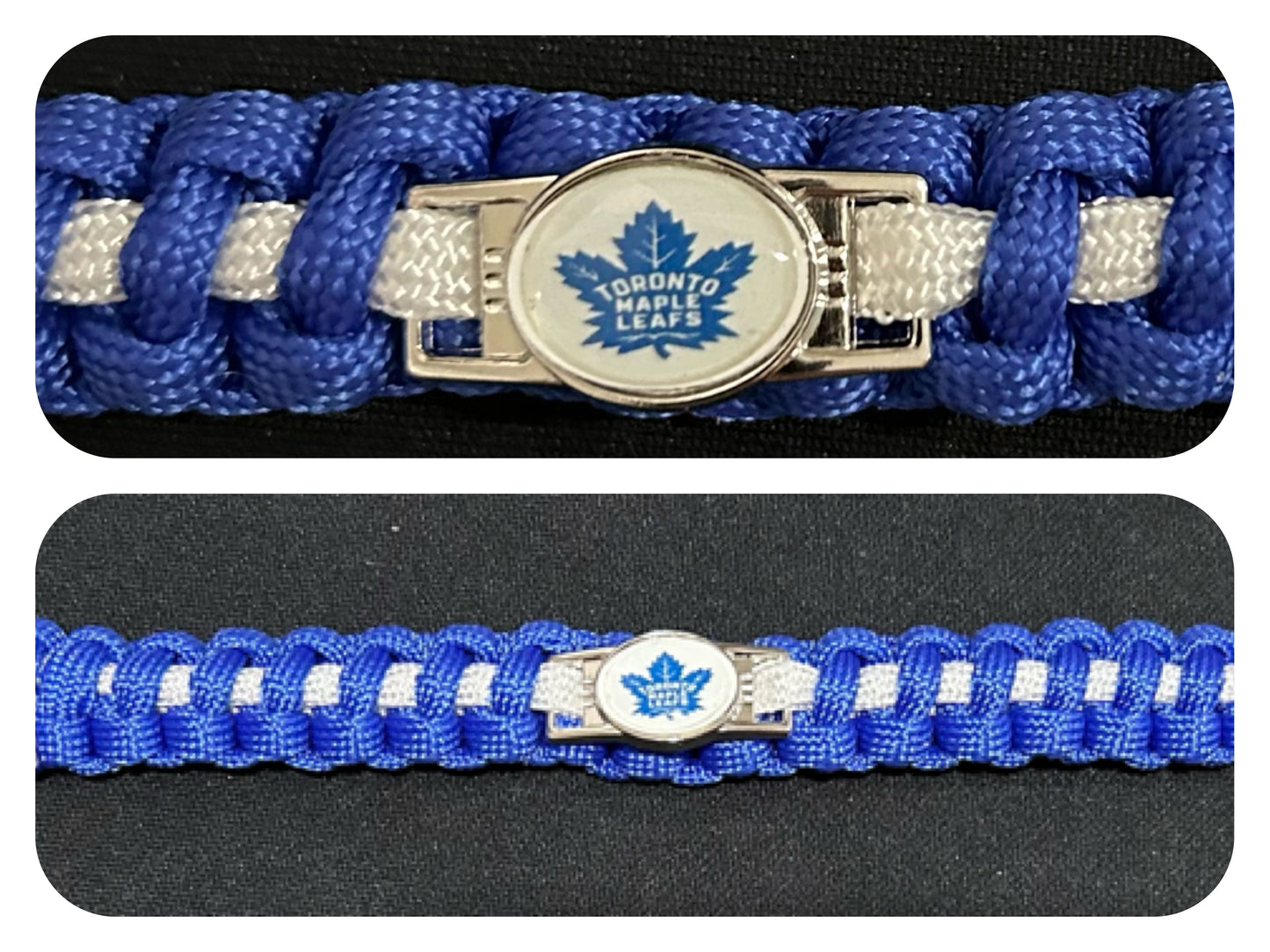 Toronto Mapleleafs Inspired Paracord/Survival Bracelet