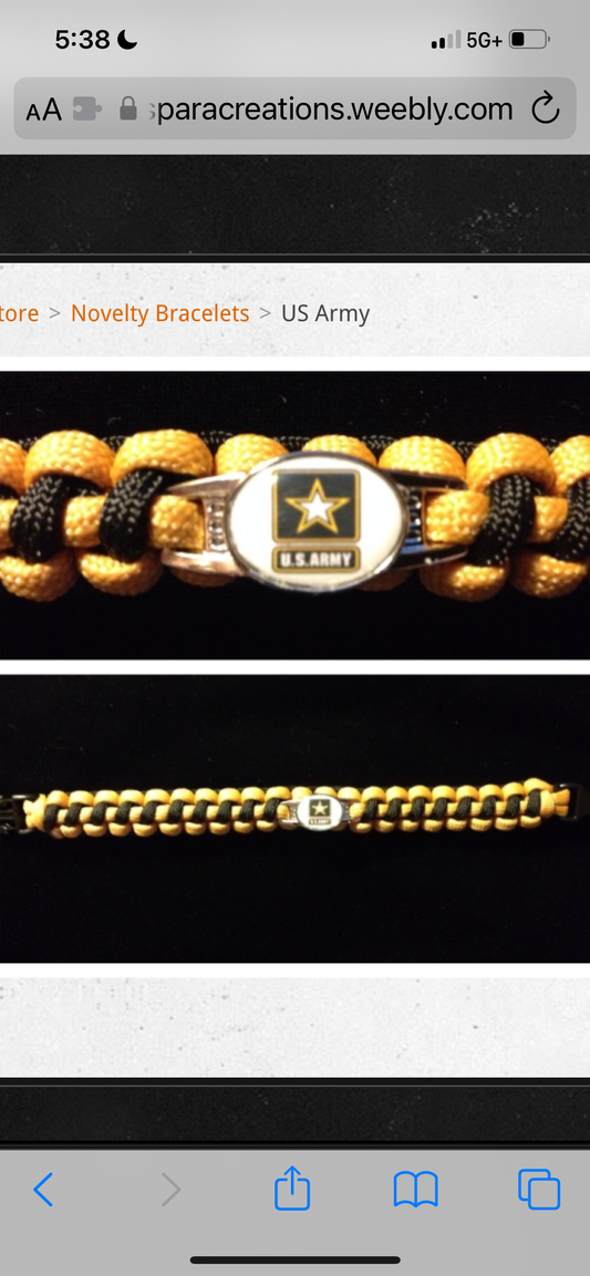 United States Army Paracord/Survival Bracelet