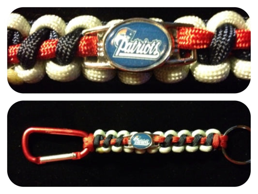 New England Patriots Inspired Paracord/Survival Keychain