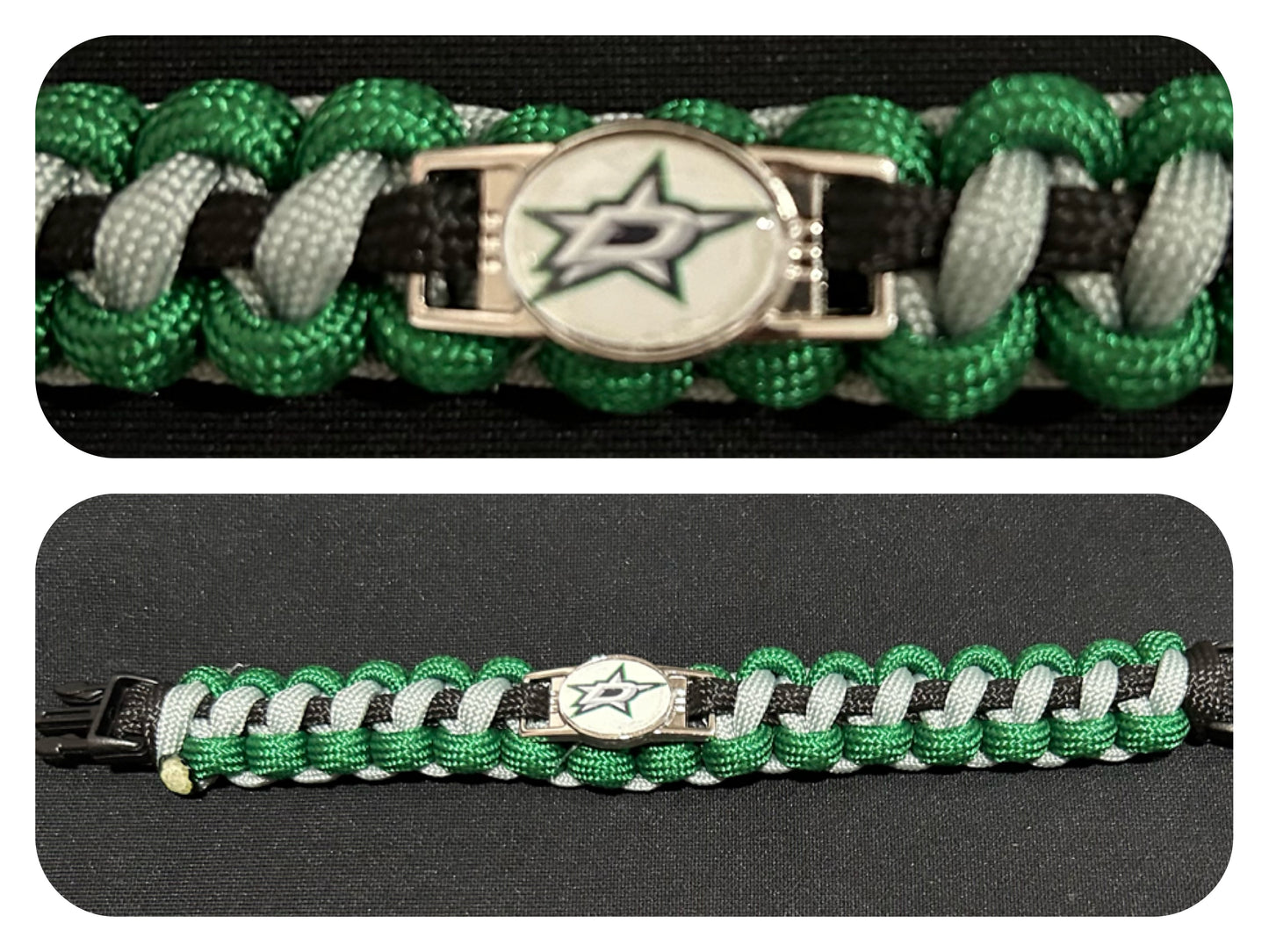 Dallas Stars Inspired Paracord/Survival Bracelet