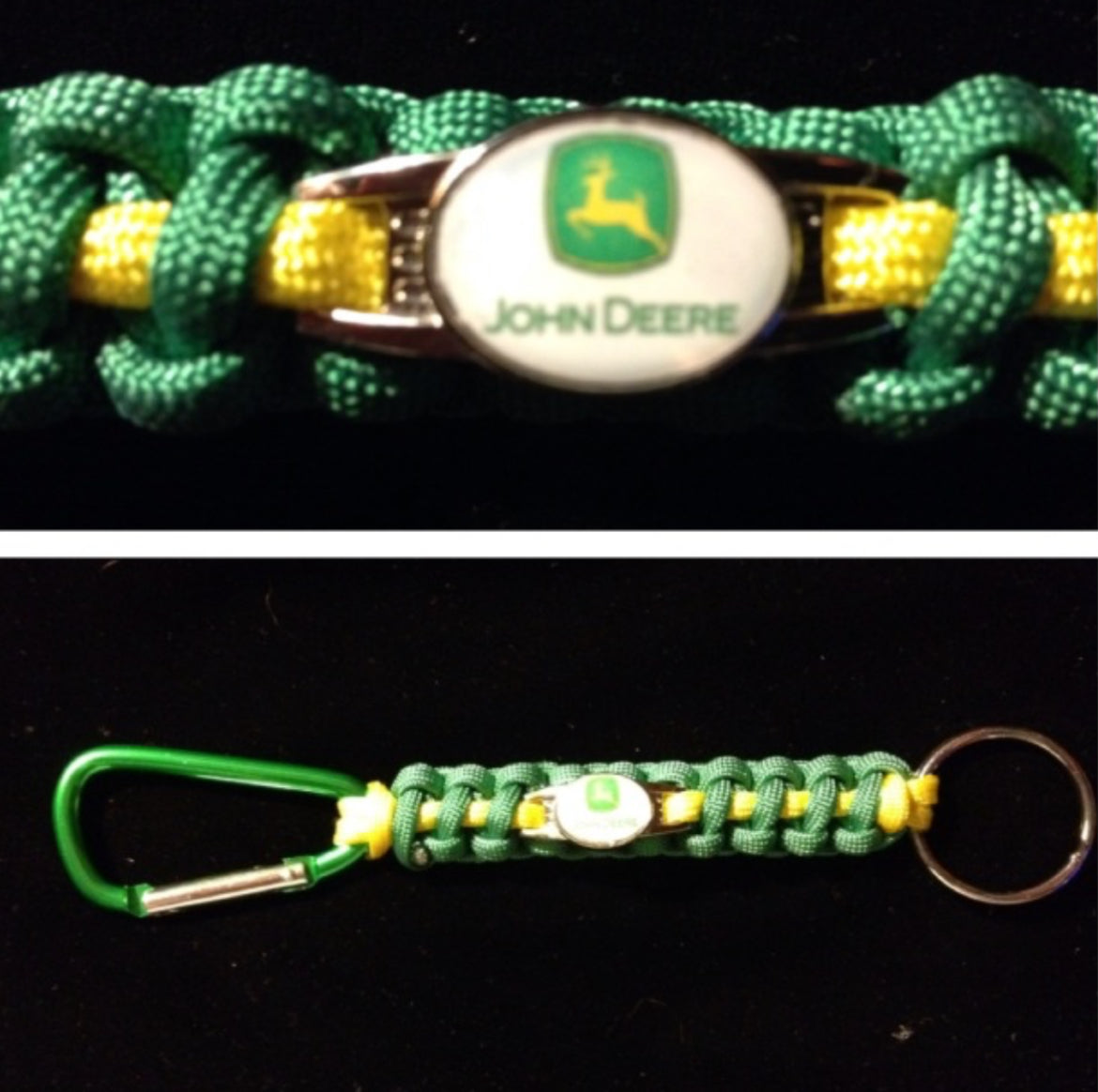 John Deere Inspired Paracord/Survival Keychain