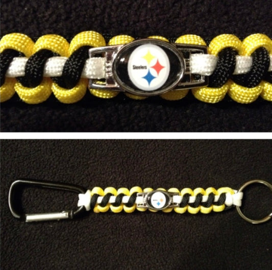 Pittsburgh Steelers Inspired Paracord/Survival Keychain