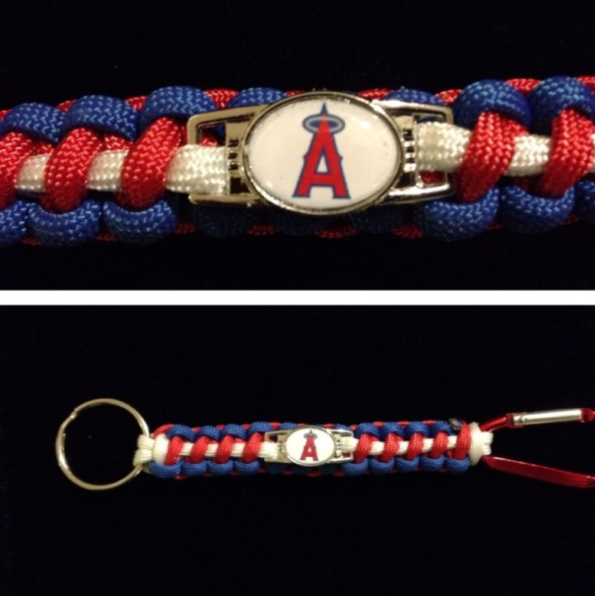 Los Angeles Angels of Anaheim Inspired Paracord/Survival Keychain