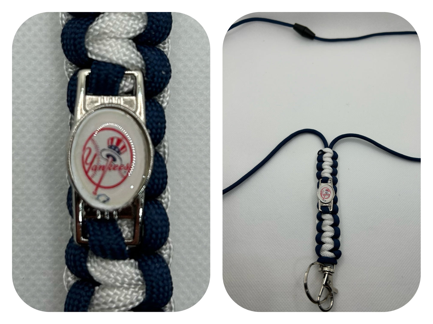 New York Yankees Inspired Paracord/Survival Lanyard