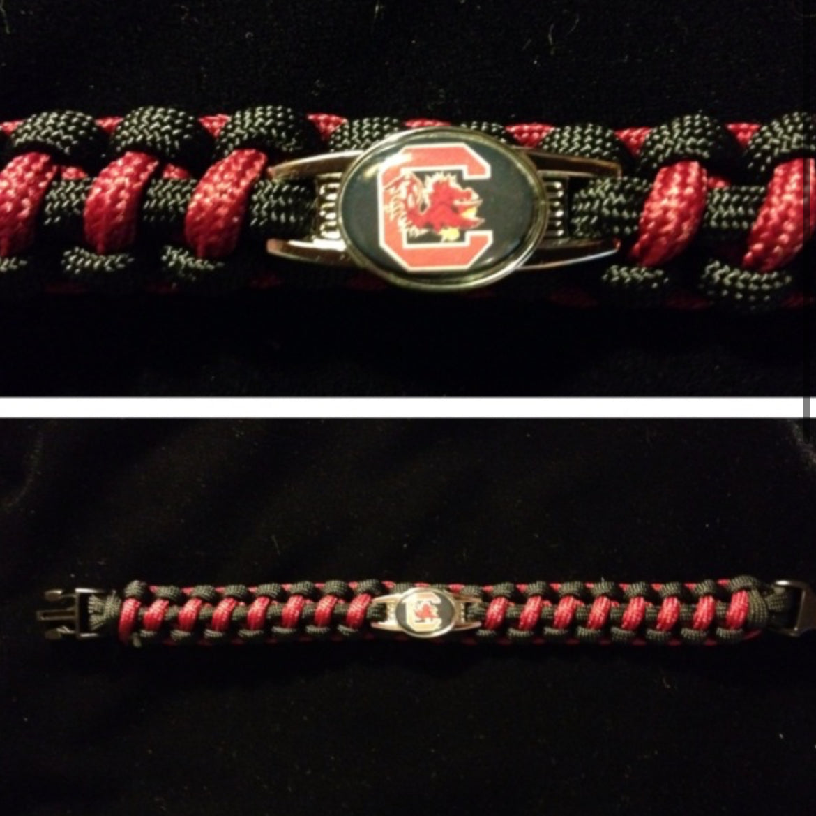 South Carolina Gamecocks Inspired Paracord/Survival Bracelet