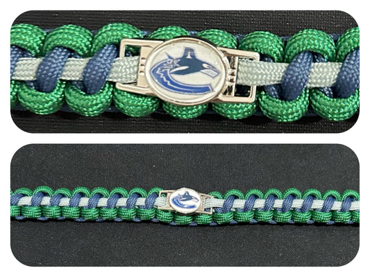 Vancouver Canucks Inspired Paracord/Survival Bracelet