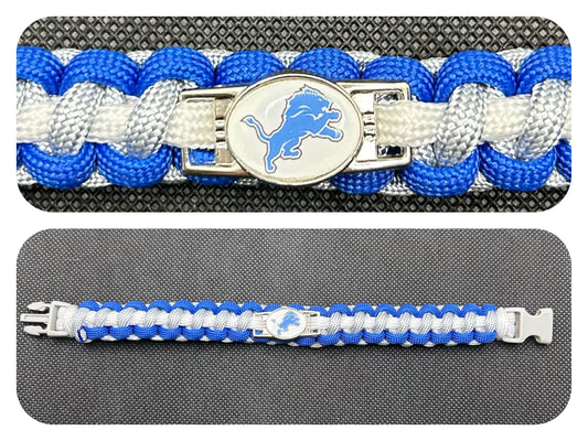 Detroit Lions Inspired Paracord/Survival Bracelet