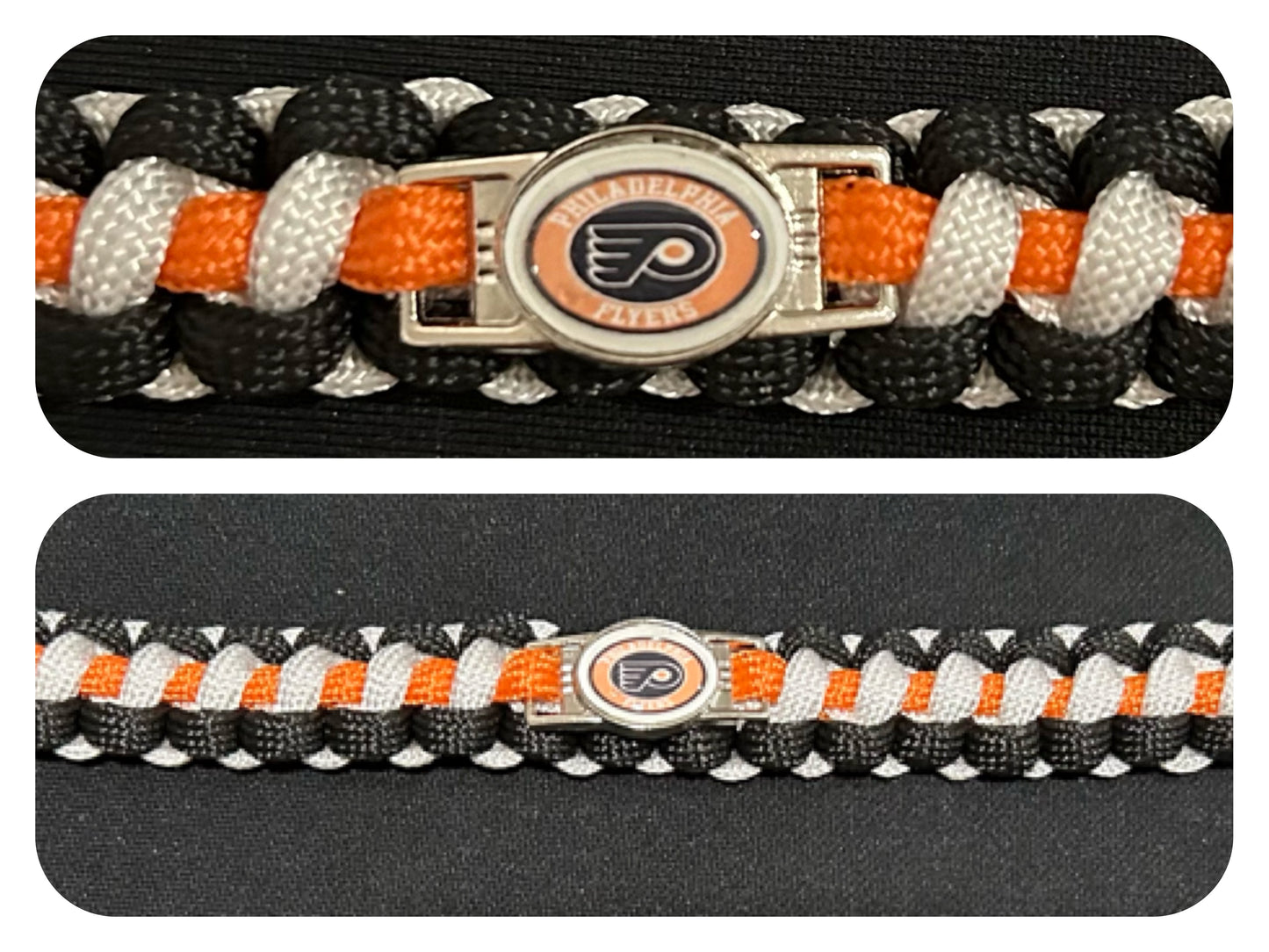 Philadelphia Flyers Inspired Paracord/Survival Bracelet