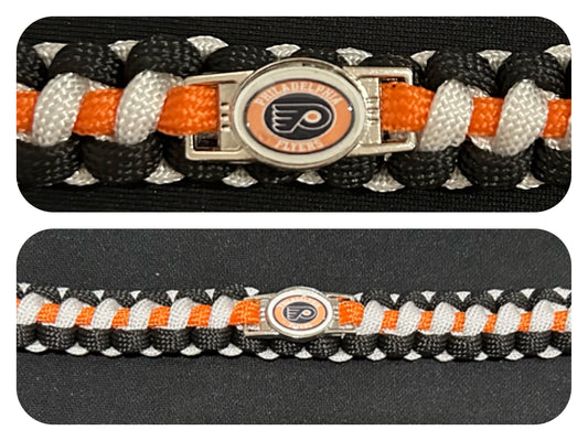 Philadelphia Flyers Inspired Paracord/Survival Bracelet