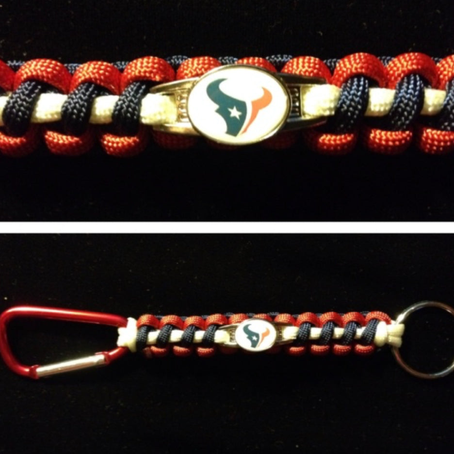 Houston Texans Inspired Survival Keychain