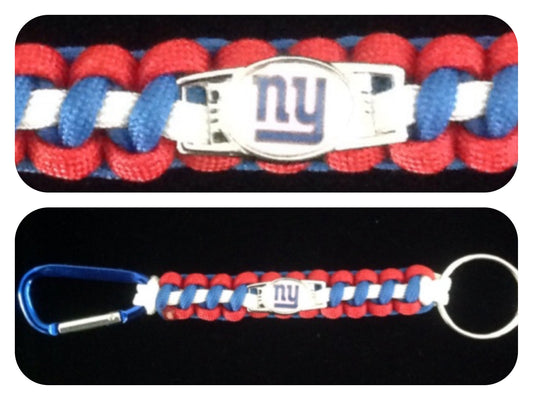 New York Giants Inspired Paracord/Survival Keychain