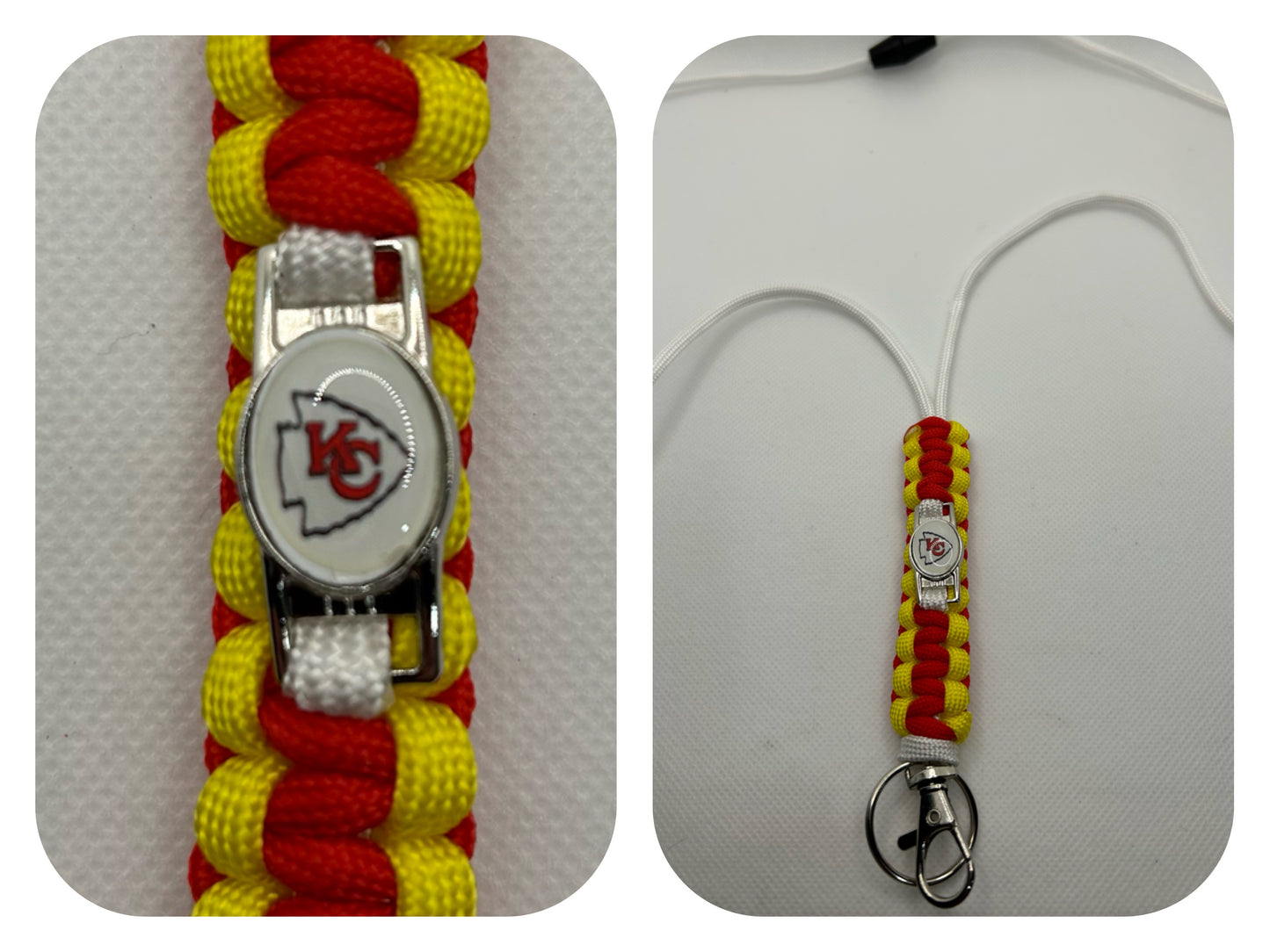 Kansas City Chiefs Inspired Paracord/Survival Lanyard