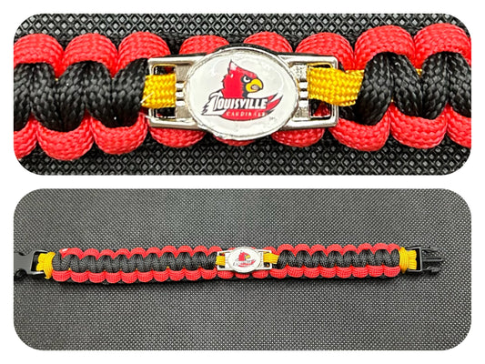 Louisville Cardinals Inspired Paracord/Survival Bracelet