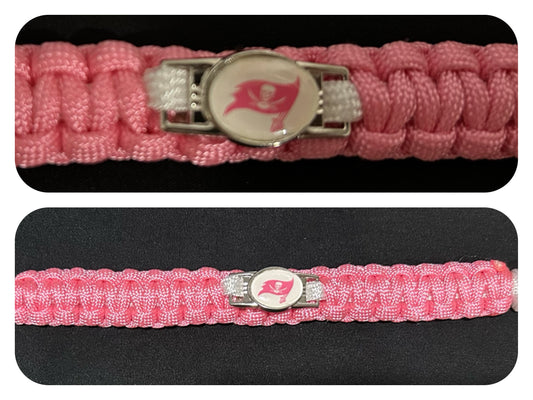 Tampa Bay Buccaneers (Pink) Inspired Paracord/Survival Bracelet