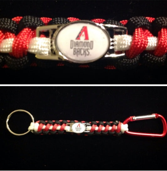 Arizona Diamondbacks Inspired Paracord/Survival Keychain