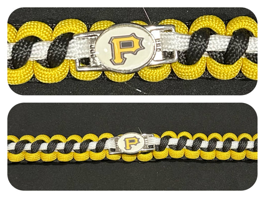 Pittsburgh Pirates Inspired Paracord/Survival Bracelet