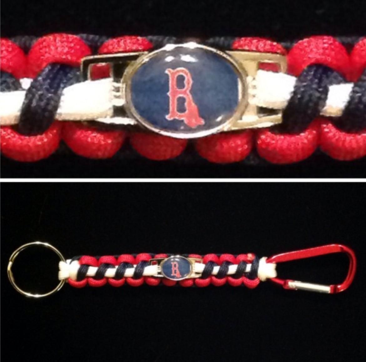 Boston Red Sox Inspired Paracord/Survival Keychain